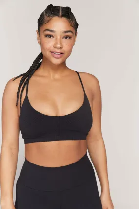 Row T-Back Bralette Black