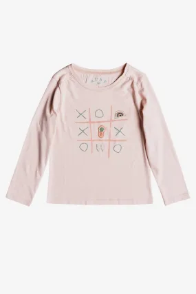 Roxy Tic Tac Toe Girls Shirt - Peach Whip