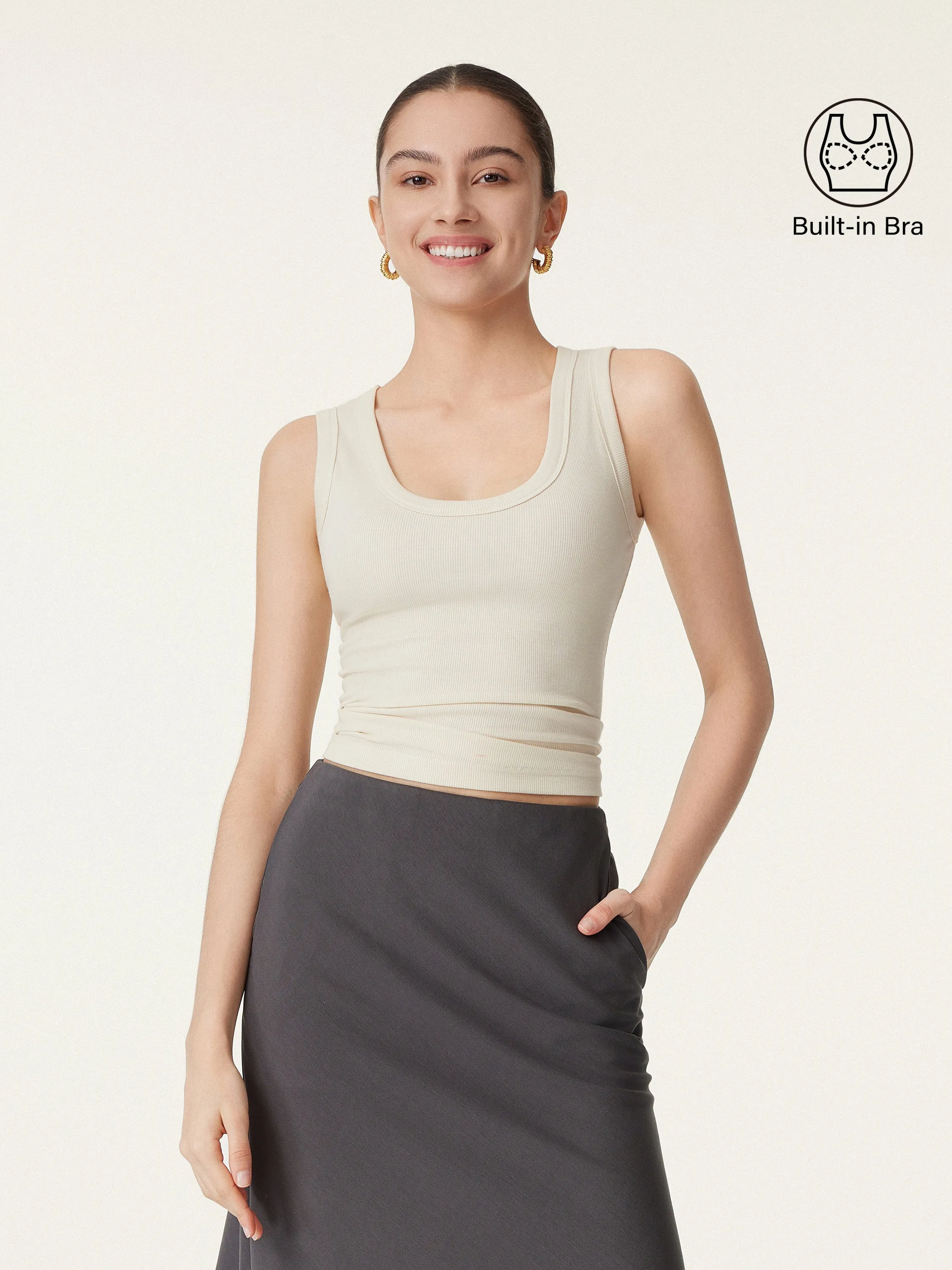 Scoop Neck Cotton New Airy Brami Tank