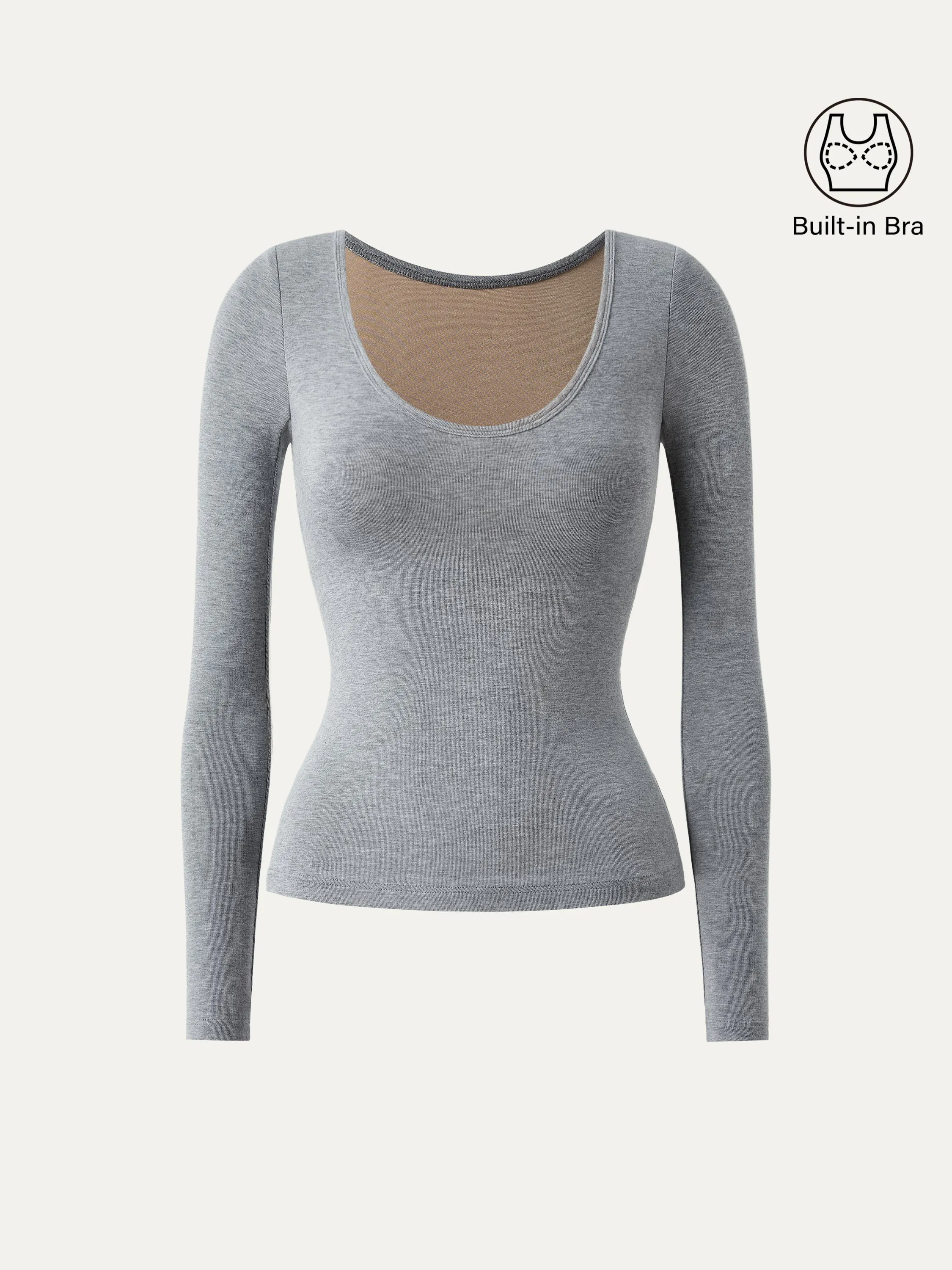 Scoop Neck Long Sleeve New Airy Brami