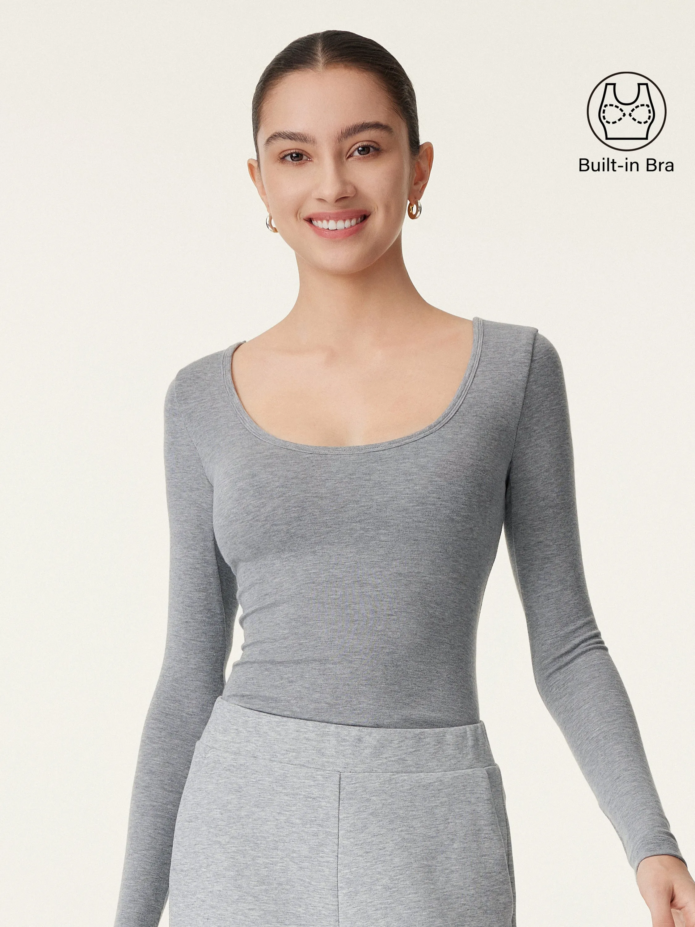 Scoop Neck Long Sleeve New Airy Brami