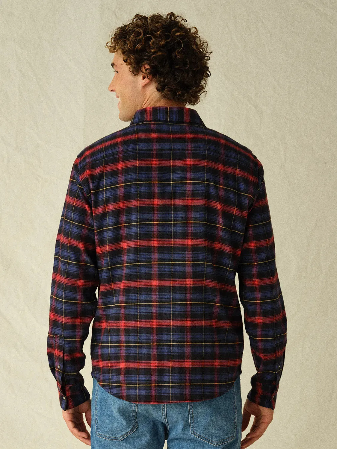 Seaside Lightweight Flannel | Sail Blue Plaid