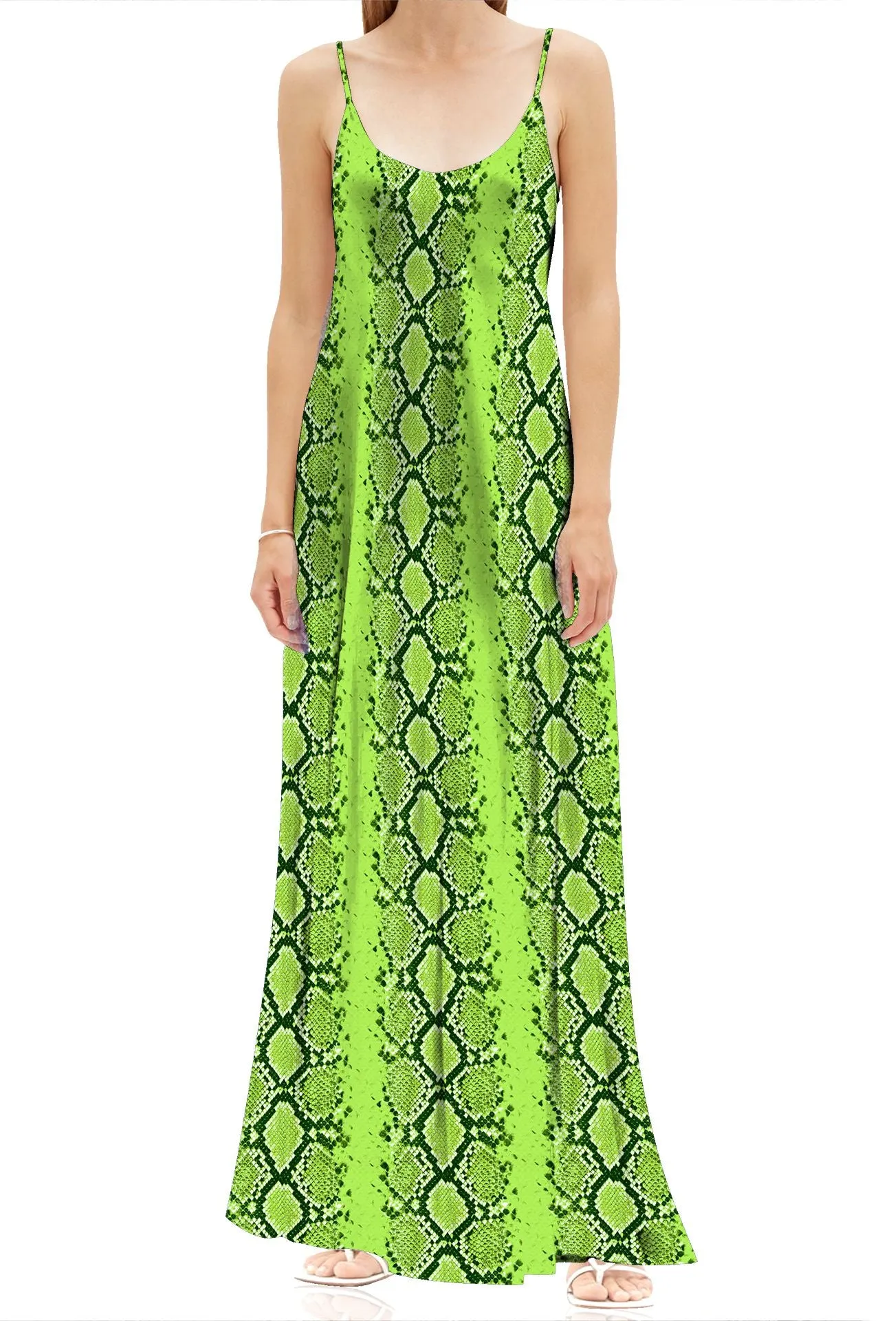 Sharp Green Long Camisole Slip