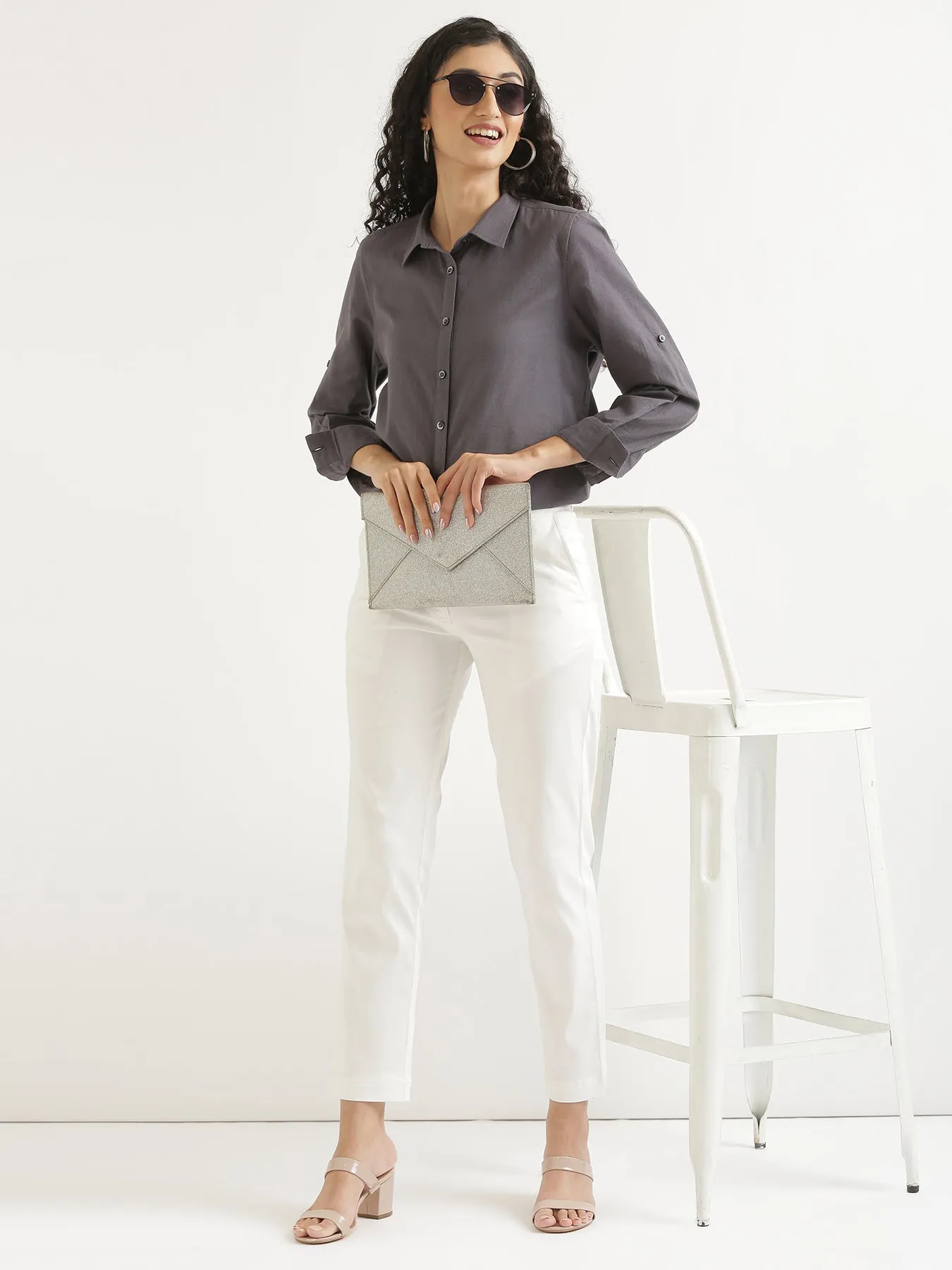 Slate Grey Airy-Linen Shirt