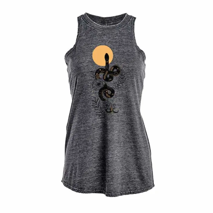 Snake Burnout Tank Top - Dark Heather Grey