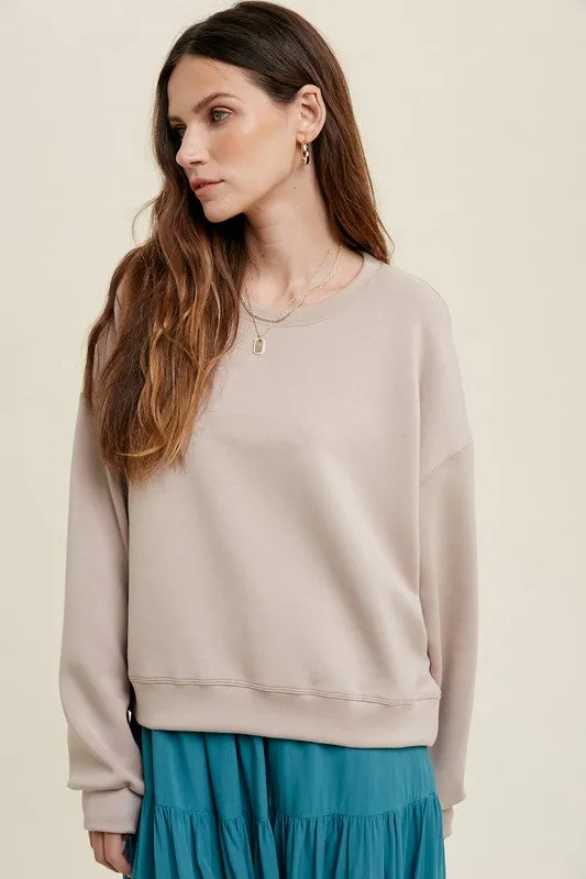 Stone Scuba Crop Sweatshirt