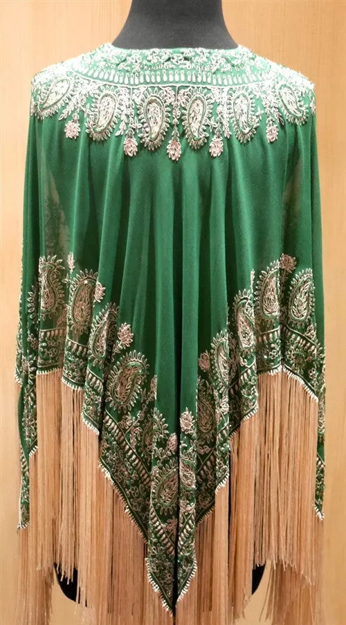 Tanja Pignatelli Silk Fringe Beaded Tunic