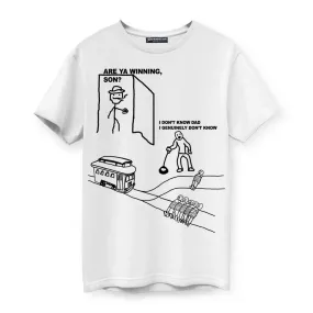 Trolley Problem Dad's T-Shirt