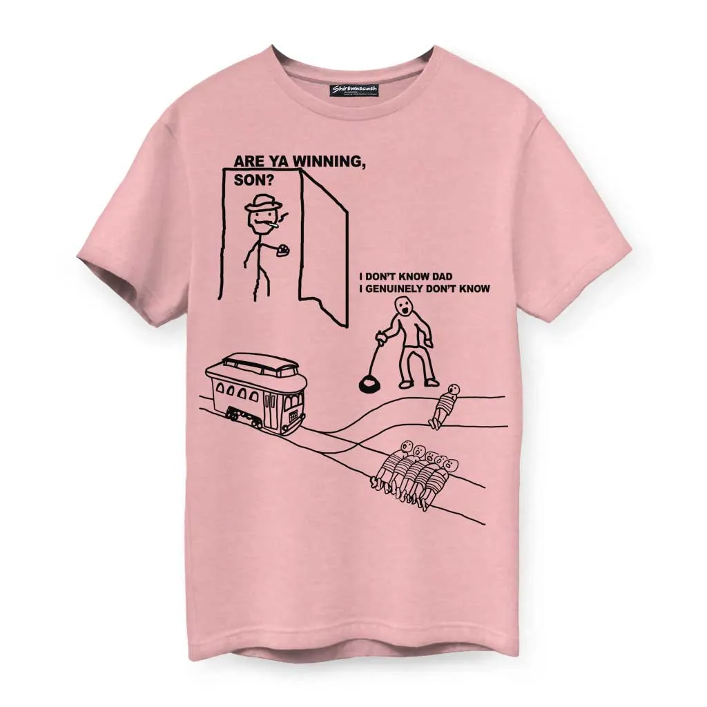 Trolley Problem Dad's T-Shirt