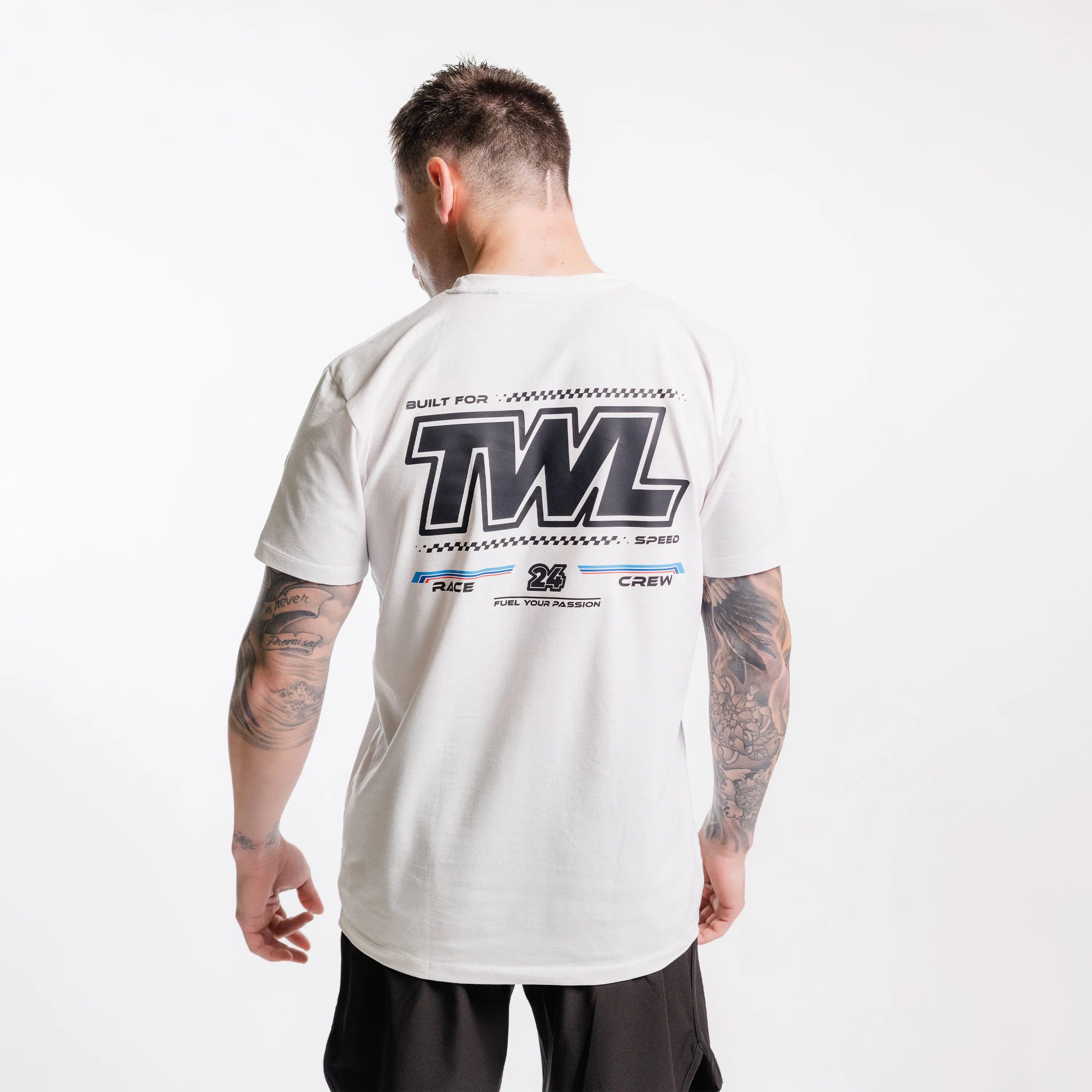 TWL - EVERYDAY T-SHIRT - RACE TO WIN - WHITE/BLACK