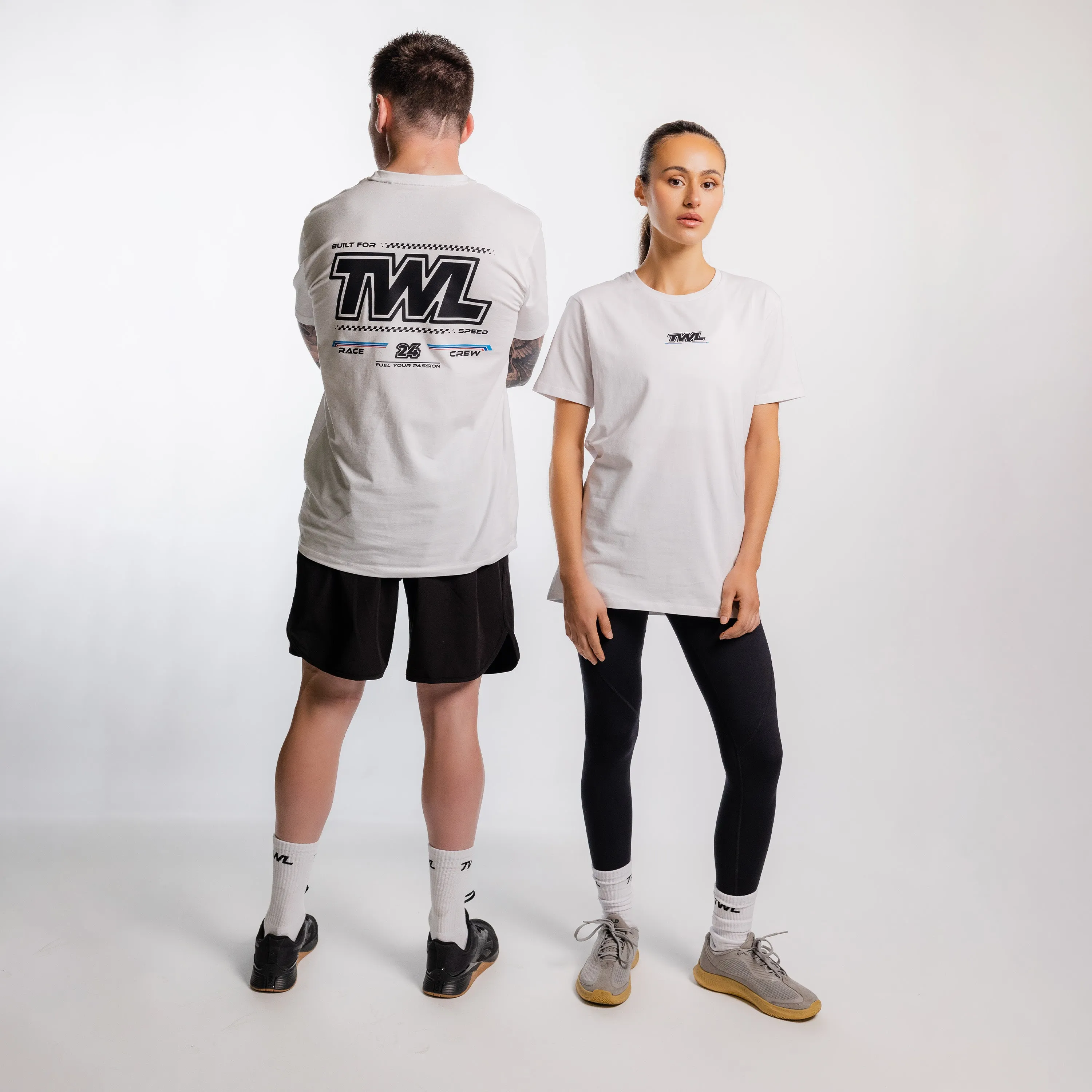 TWL - EVERYDAY T-SHIRT - RACE TO WIN - WHITE/BLACK