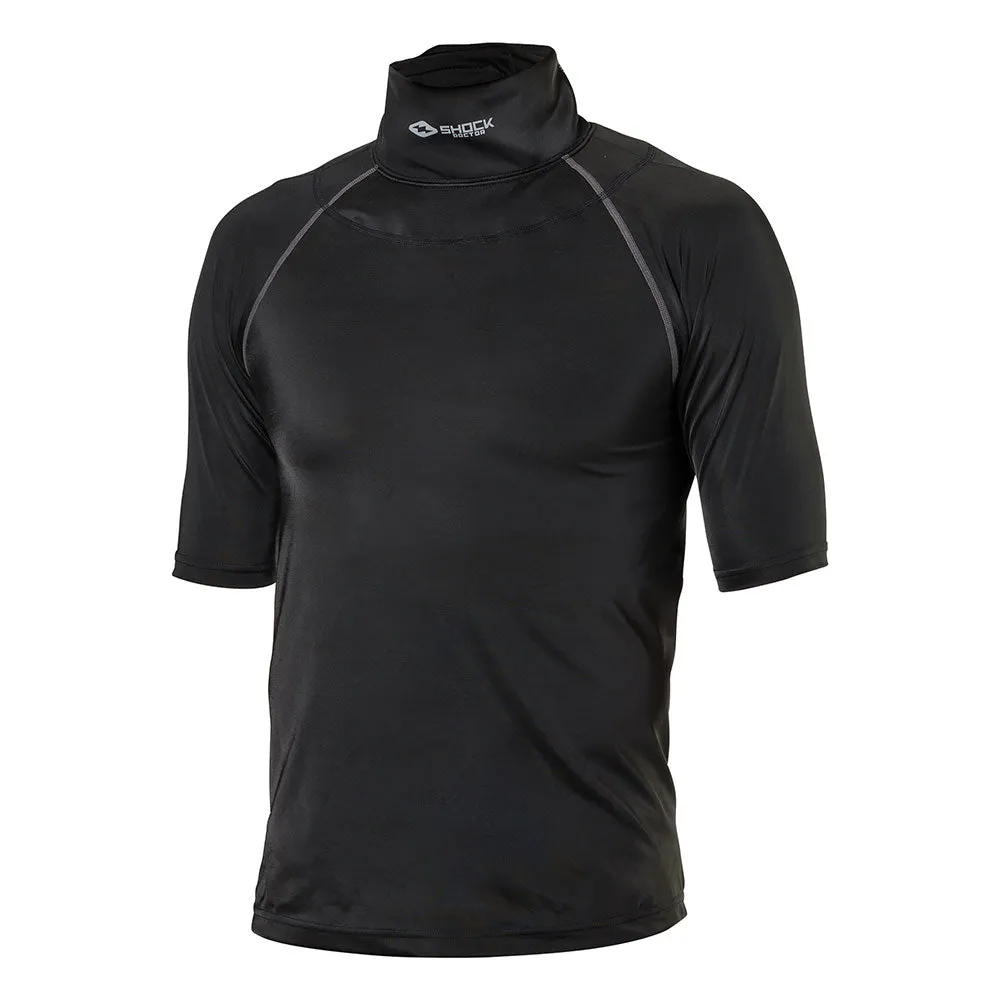 Ultra Compression Hockey Short Sleeve Shirt With Integrated Neck Guard