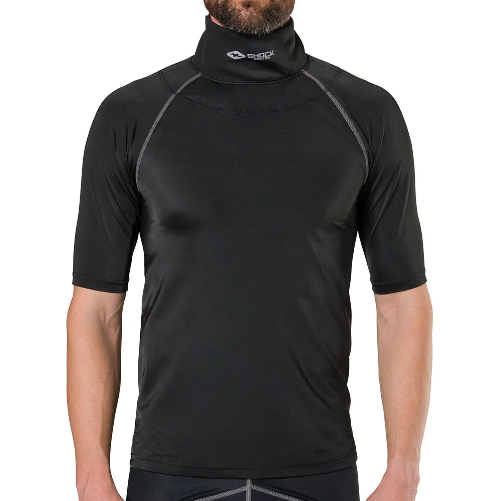 Ultra Compression Hockey Short Sleeve Shirt With Integrated Neck Guard