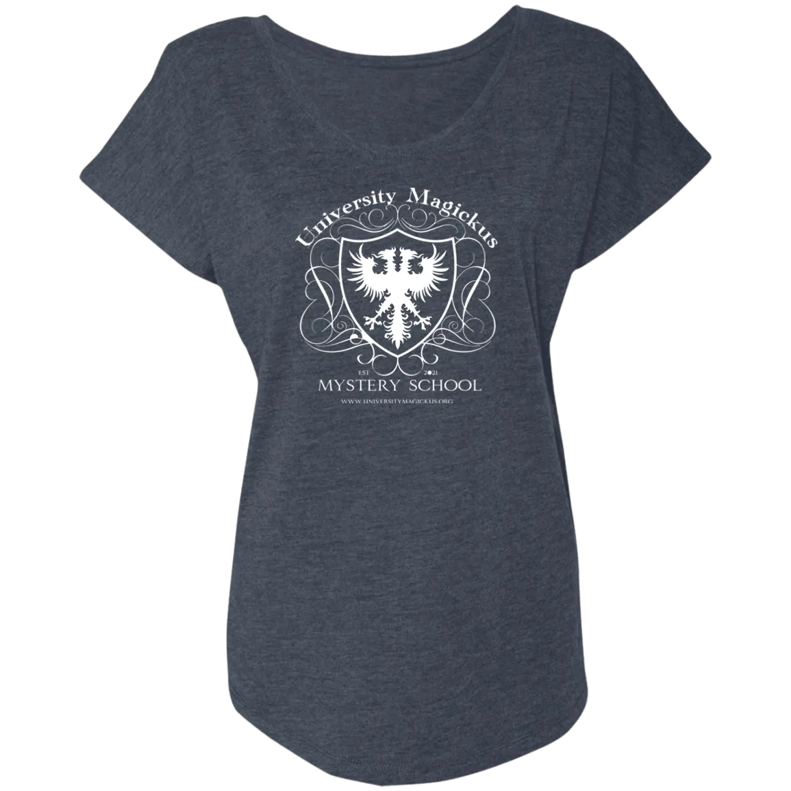 University Magickus School Emblem Women's Relaxed Scoopneck Tee