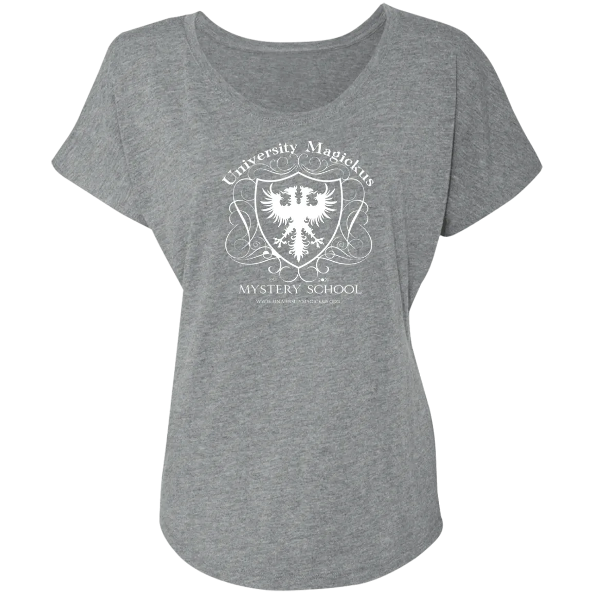 University Magickus School Emblem Women's Relaxed Scoopneck Tee