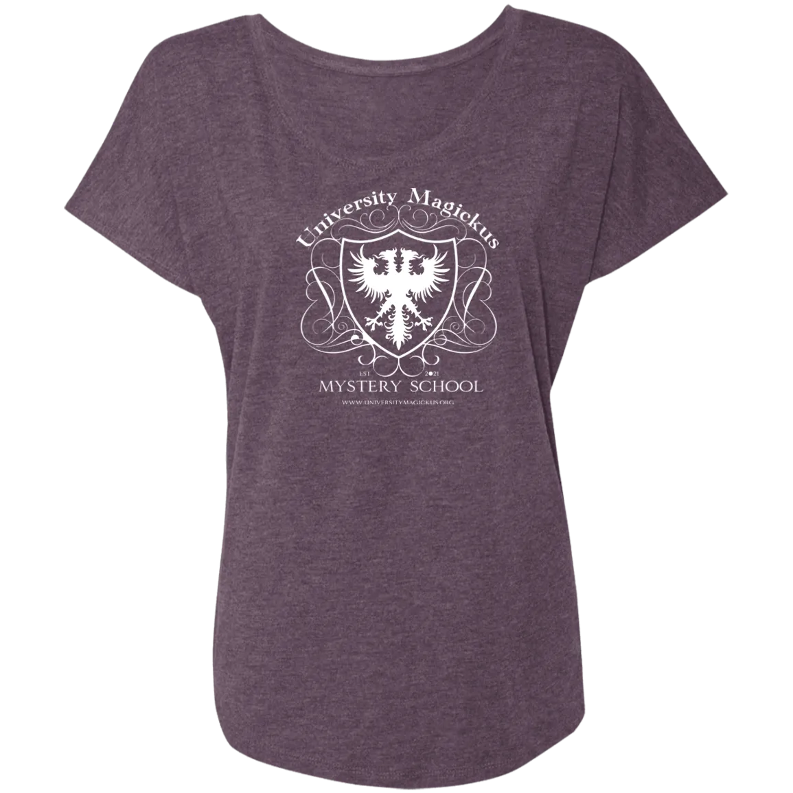 University Magickus School Emblem Women's Relaxed Scoopneck Tee