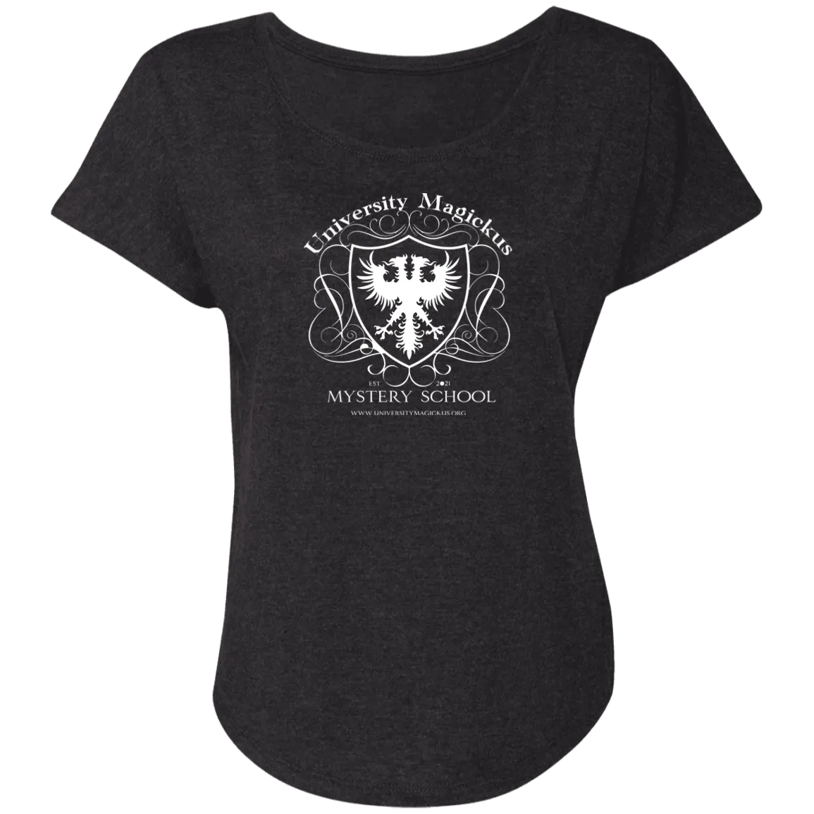 University Magickus School Emblem Women's Relaxed Scoopneck Tee