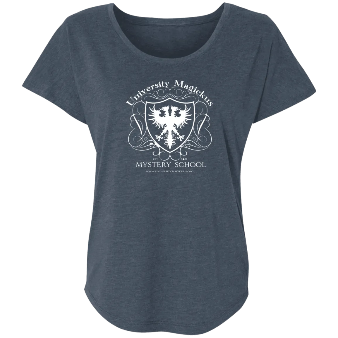 University Magickus School Emblem Women's Relaxed Scoopneck Tee