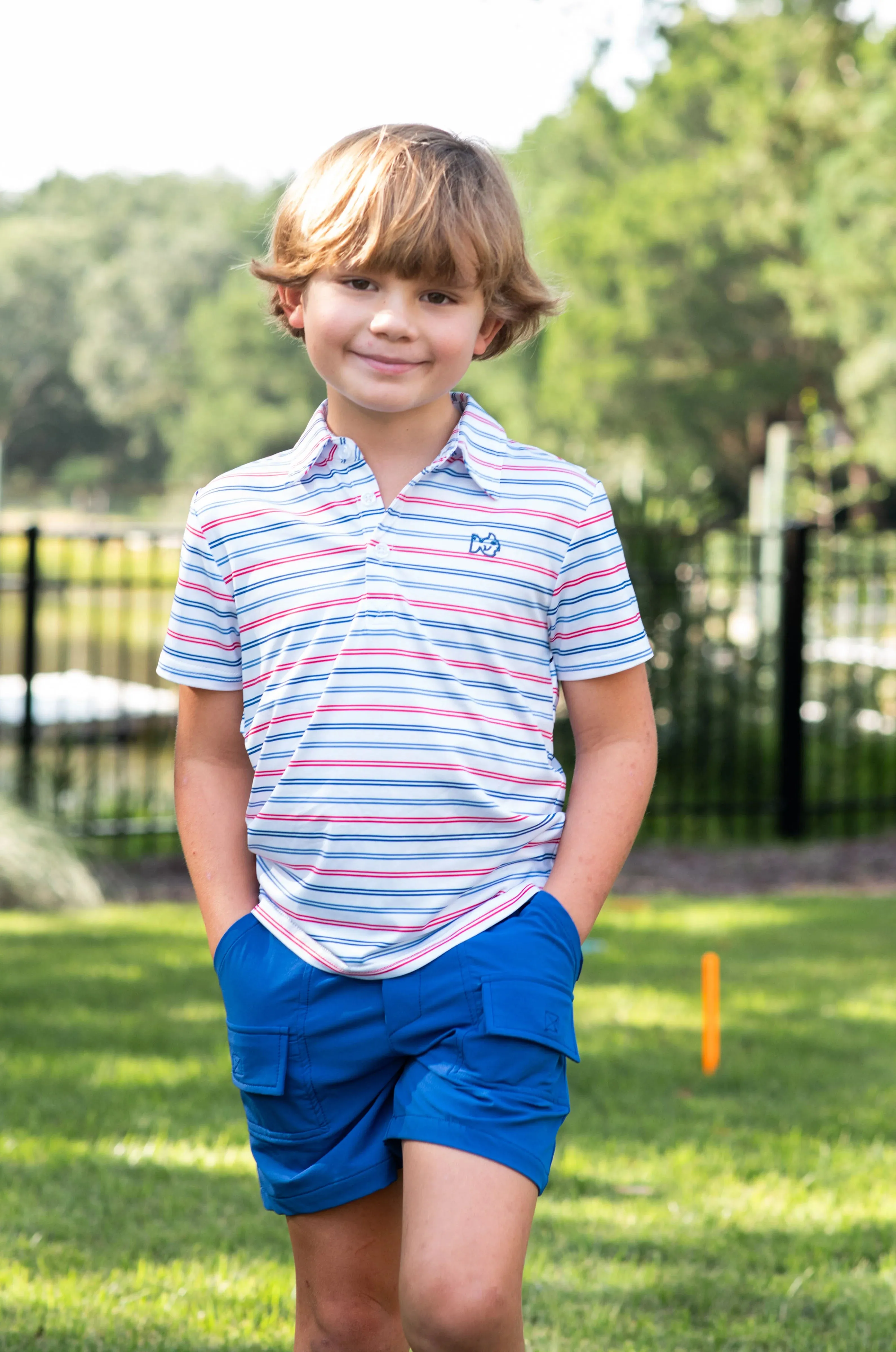 USA Stripe Pro Performance Polo