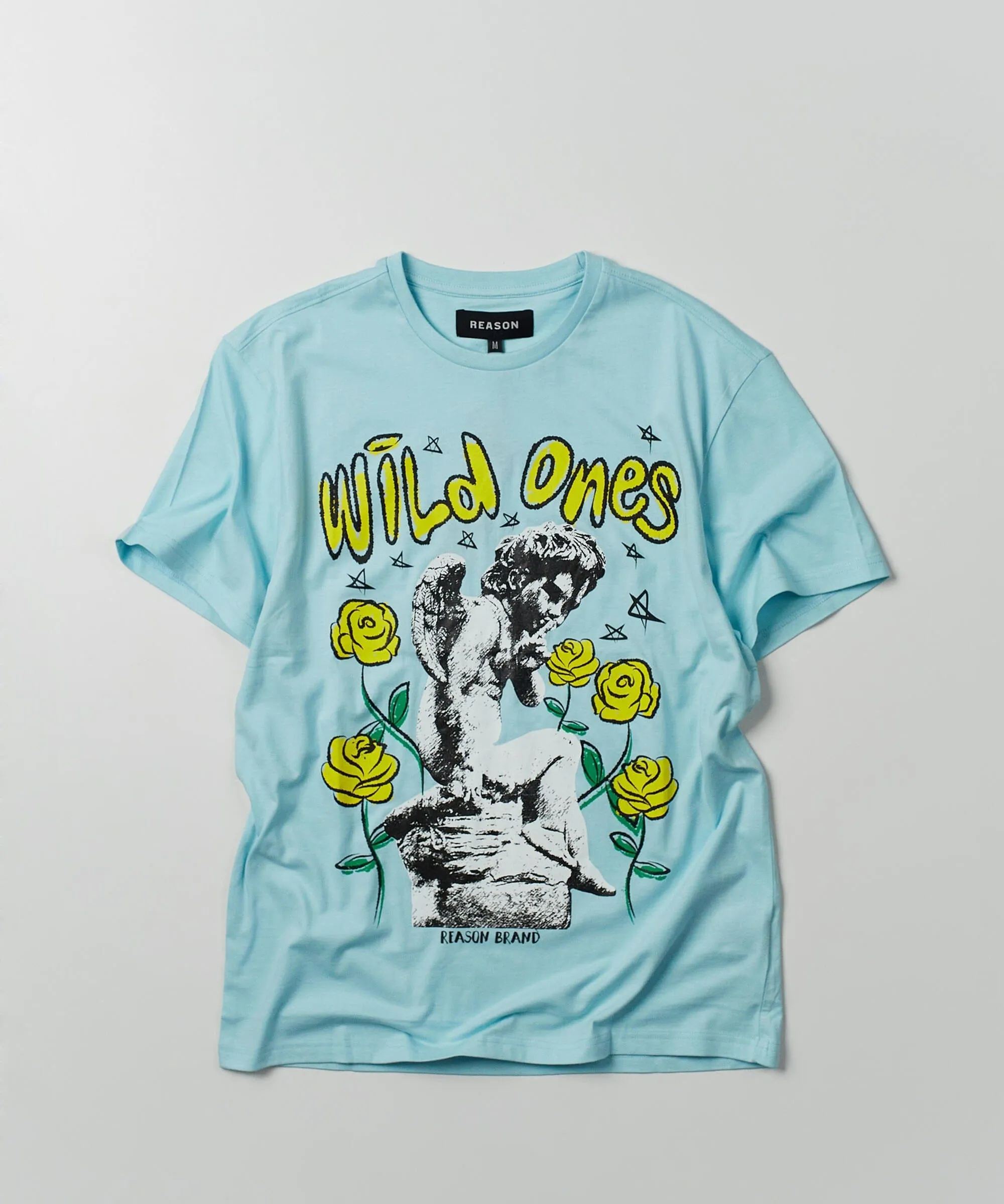 Wild Ones Short Sleeve Graphic Print Tee - Light Blue