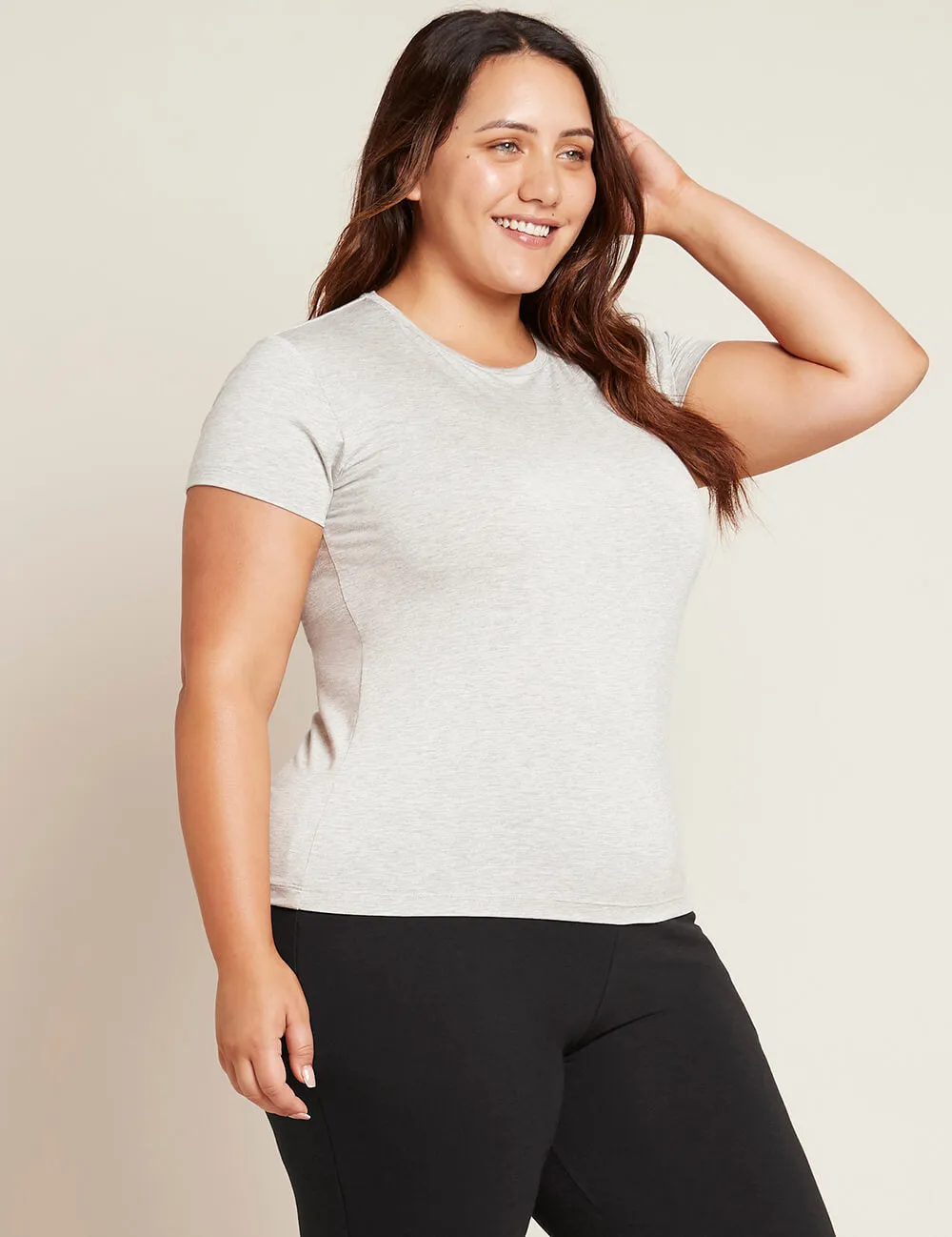 Women's Crew Neck T-Shirt - Light Grey Marl