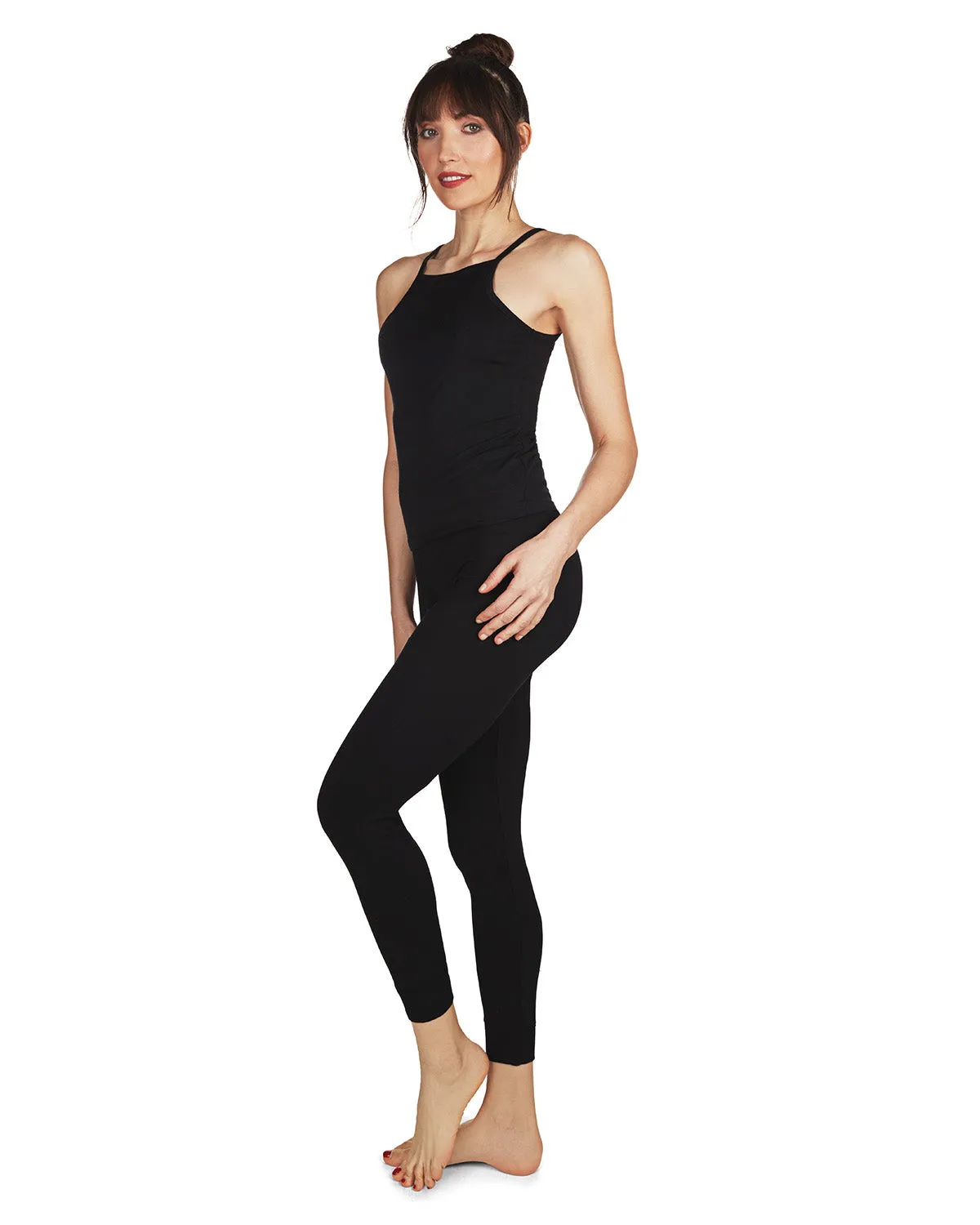 Women's Eco Basics Bamboo Blend Slim-Fit Solid Leggings