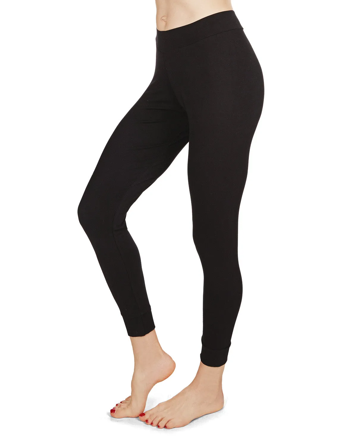 Women's Eco Basics Bamboo Blend Slim-Fit Solid Leggings