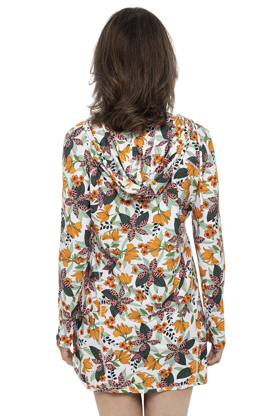 Women's Seacoast Swim Cover-Up Dress  |  Apricot Crush Floral Paradise