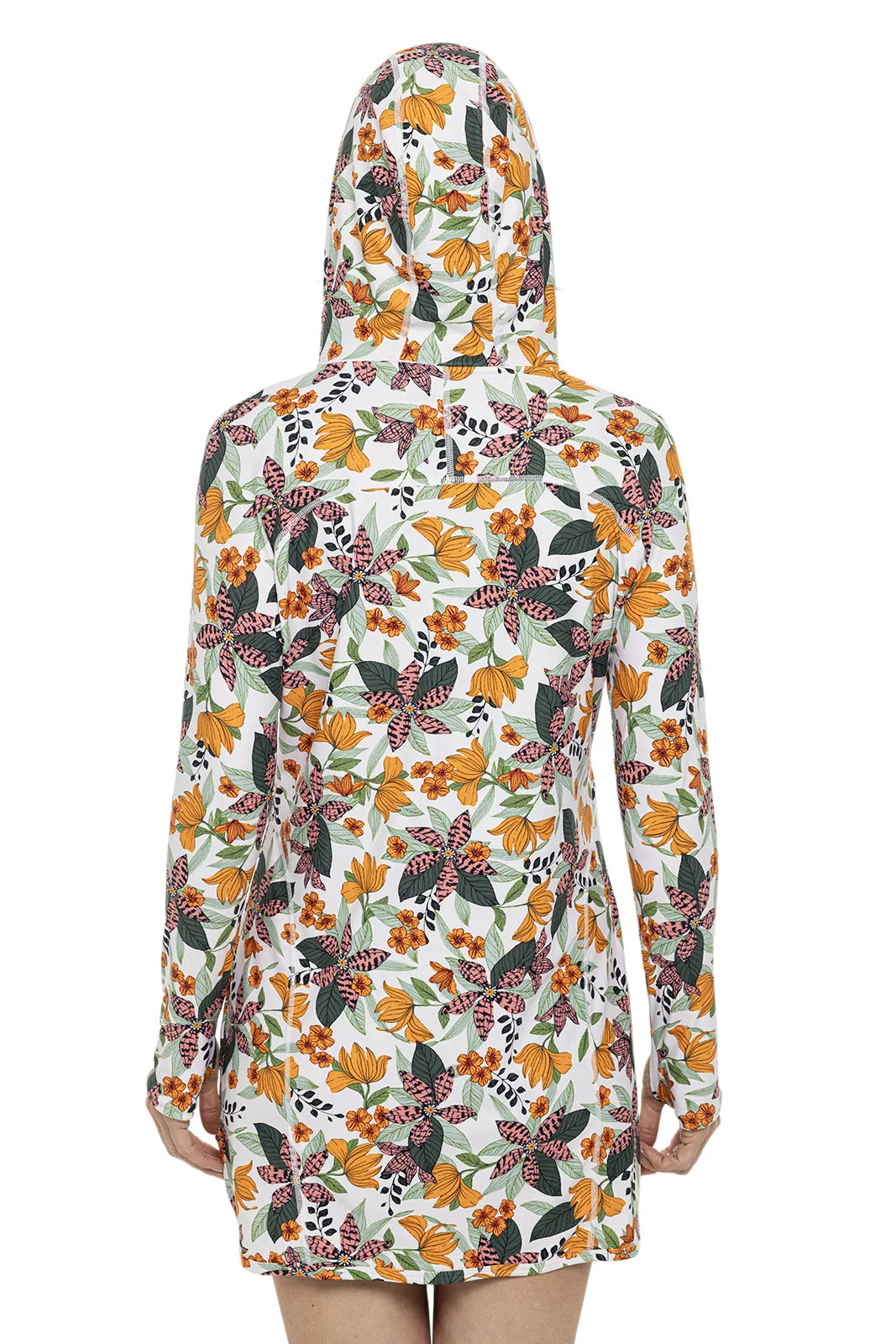 Women's Seacoast Swim Cover-Up Dress  |  Apricot Crush Floral Paradise