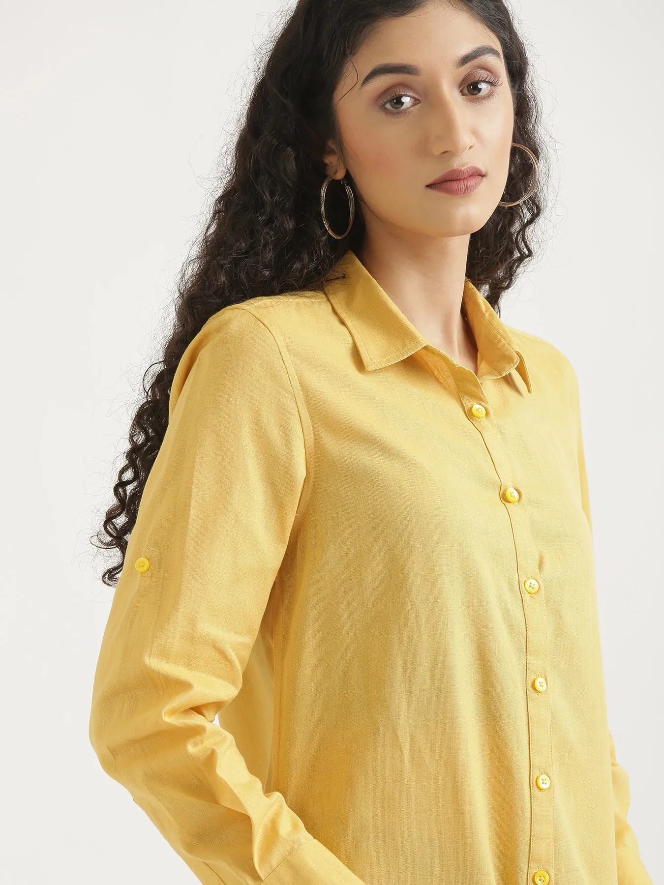 Yellow Airy-Linen Shirt